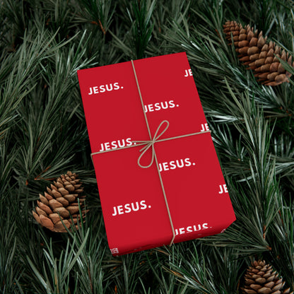 Gift Wrap Papers - Red Jesus Design