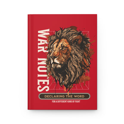 Hardcover Journal Matte - RED Psalm 91 Lion