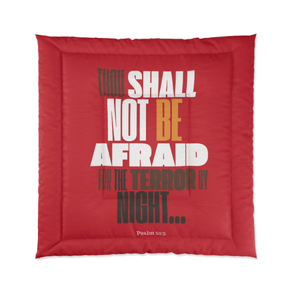 Comforter Red Thou shall not be Afraid