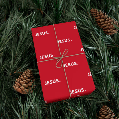 Gift Wrap Papers - Red Jesus Design