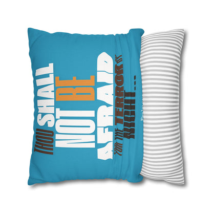 Spun Polyester Square PILLOWCASE Blue Lion