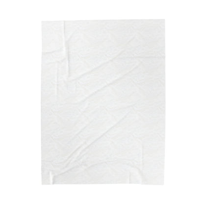 Velveteen Plush Blanket White Not Afraid