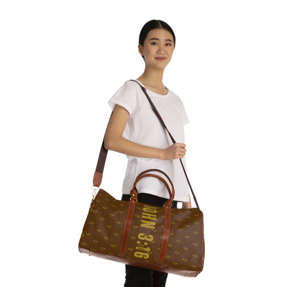 Travel Bag - Brown John 3:16 Design