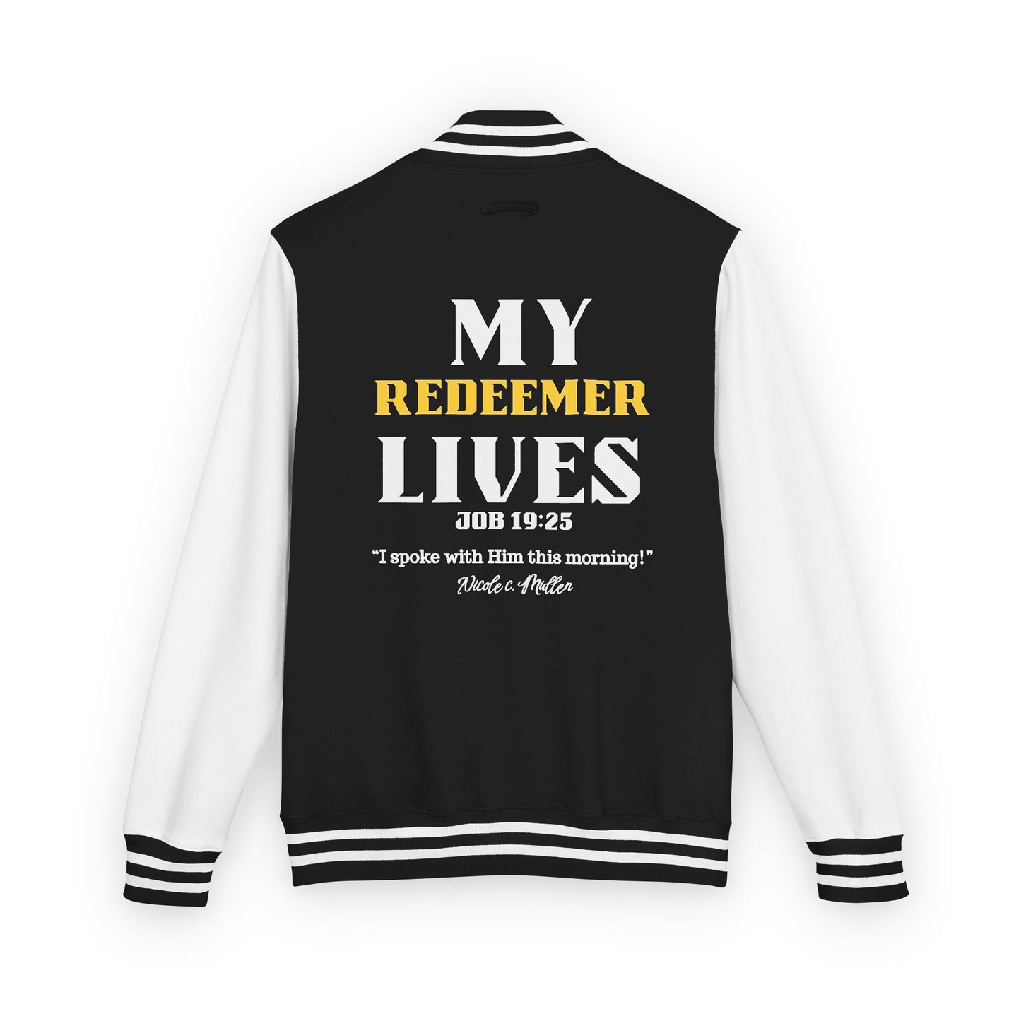 Letterman Jacket — “My Redeemer Lives” Christian Varsity Jacket