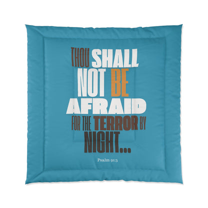Comforter Thou Shall Not be Afraid Blue