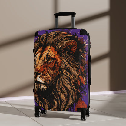 Purple Lion Suitcase FREE SHIPPING