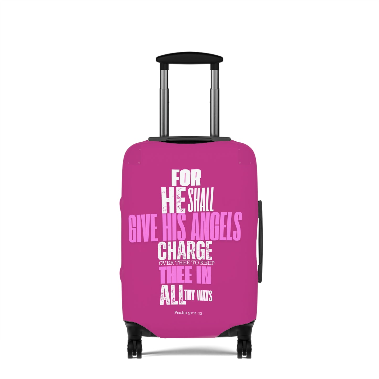 Luggage Cover - Pink  Angel Quote Design