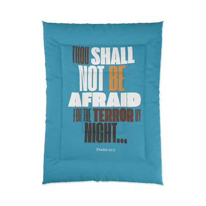 Comforter Thou Shall Not be Afraid Blue