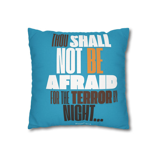 Spun Polyester Square PILLOWCASE Blue Lion