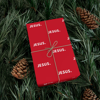 Gift Wrap Papers - Red Jesus Design