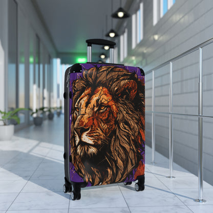 Purple Lion Suitcase FREE SHIPPING