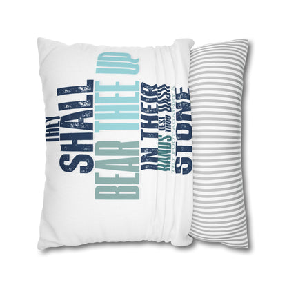 Spun Polyester Square PILLOWCASE He shall Give His Angels