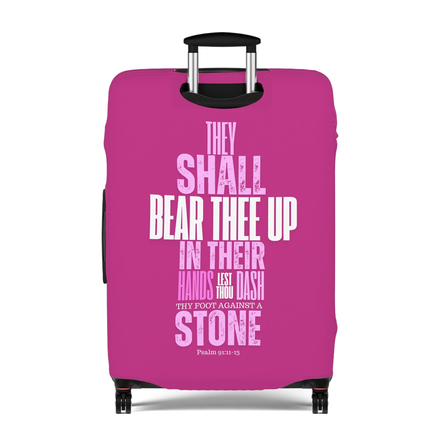 Luggage Cover - Pink  Angel Quote Design