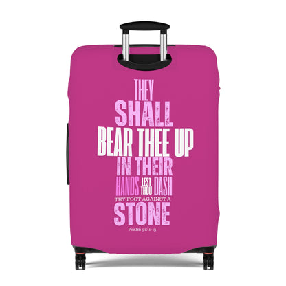 Luggage Cover - Pink  Angel Quote Design