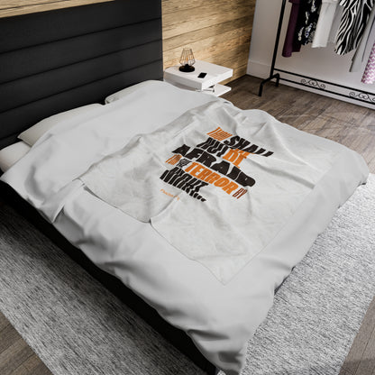 Velveteen Plush Blanket Thou Shall Not Be Afraid