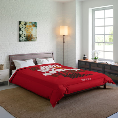 Comforter Red Thou shall not be Afraid
