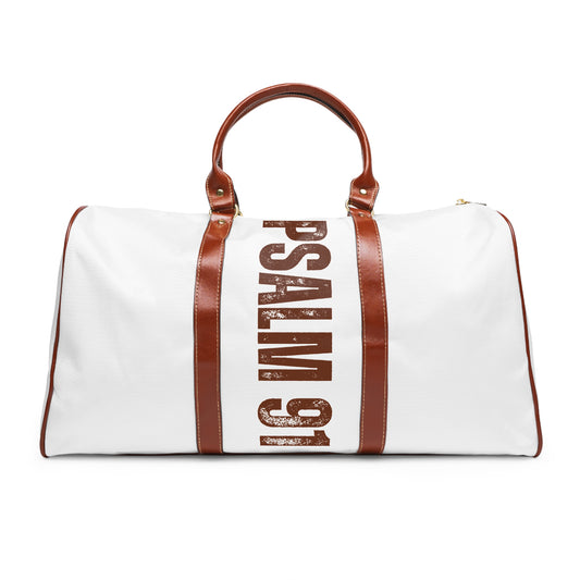 Psalm 91 Lion Waterproof Travel Bag — White Carry On