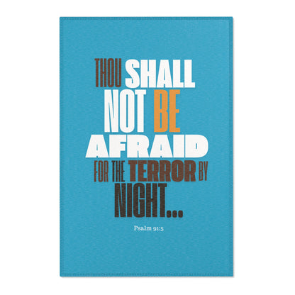 Area Rugs Thou Shall Not Be Afraid Blue
