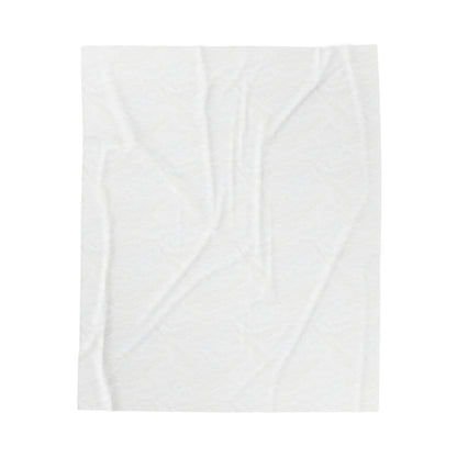 Velveteen Plush Blanket White Not Afraid