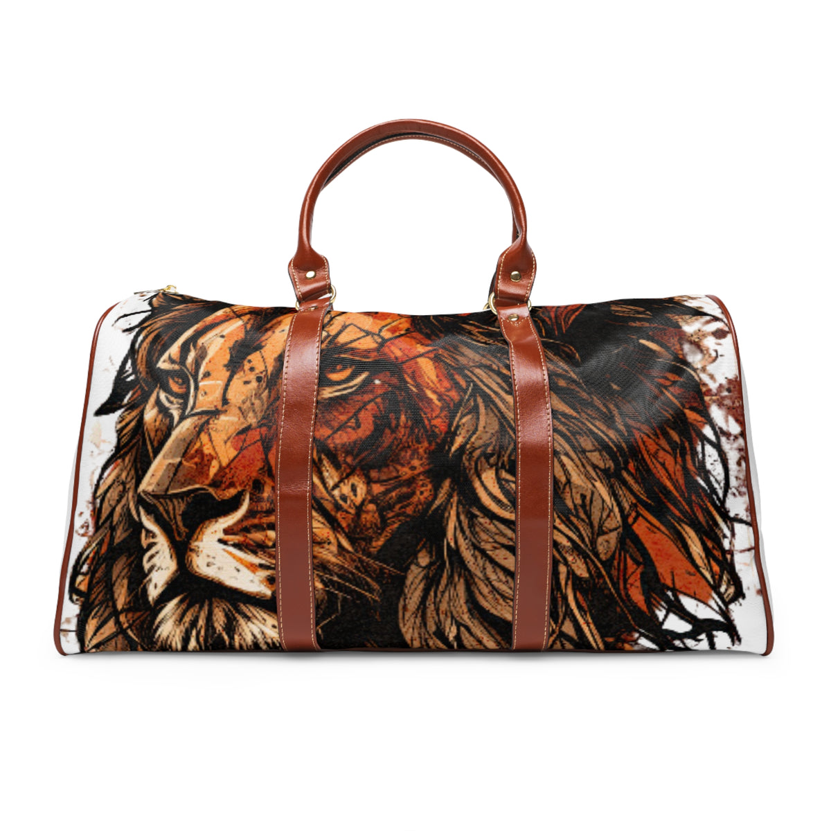 Psalm 91 Lion Waterproof Travel Bag — White Carry On