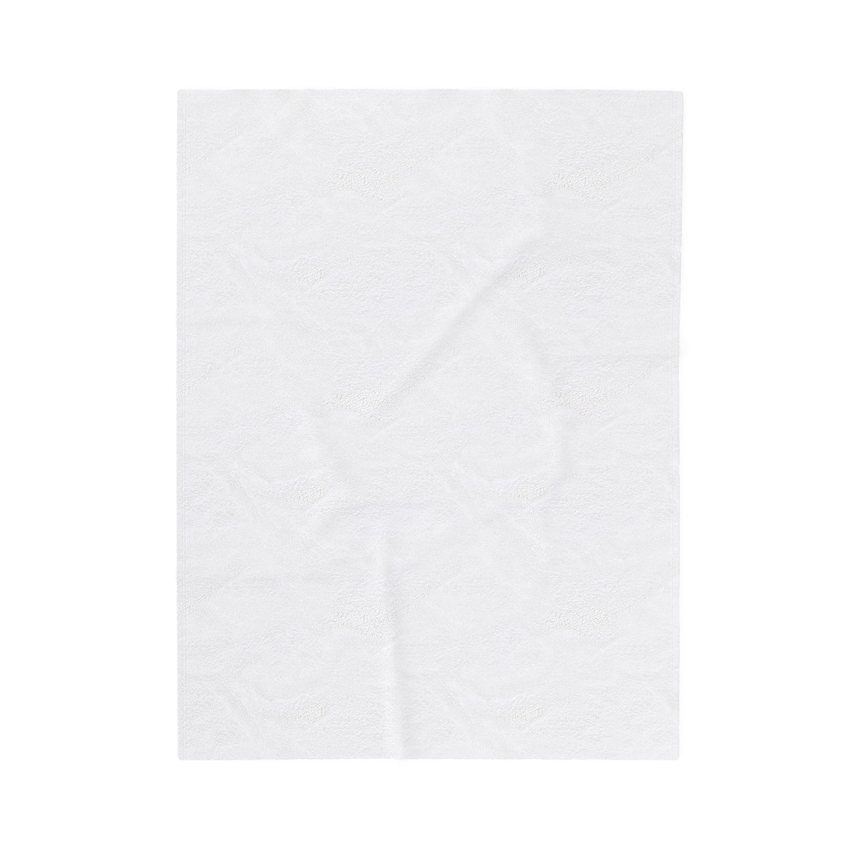 Velveteen Plush Blanket White Not Afraid