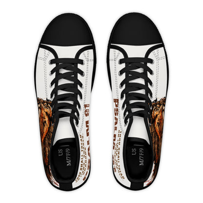 High Top Sneakers - Psalm 91 Lion Design