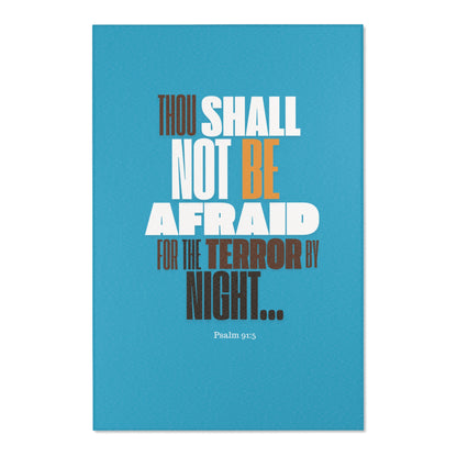 Area Rugs Thou Shall Not Be Afraid Blue