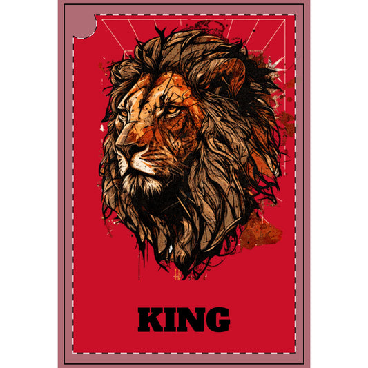 Golf Towels - King Lion Red Design