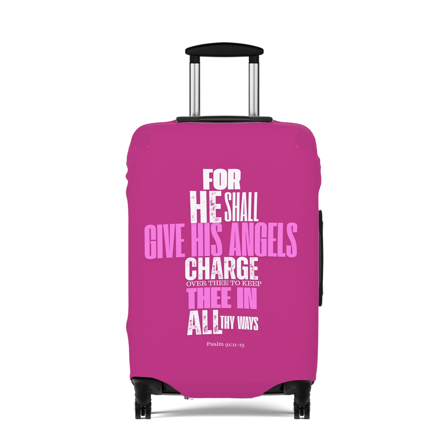 Luggage Cover - Pink  Angel Quote Design