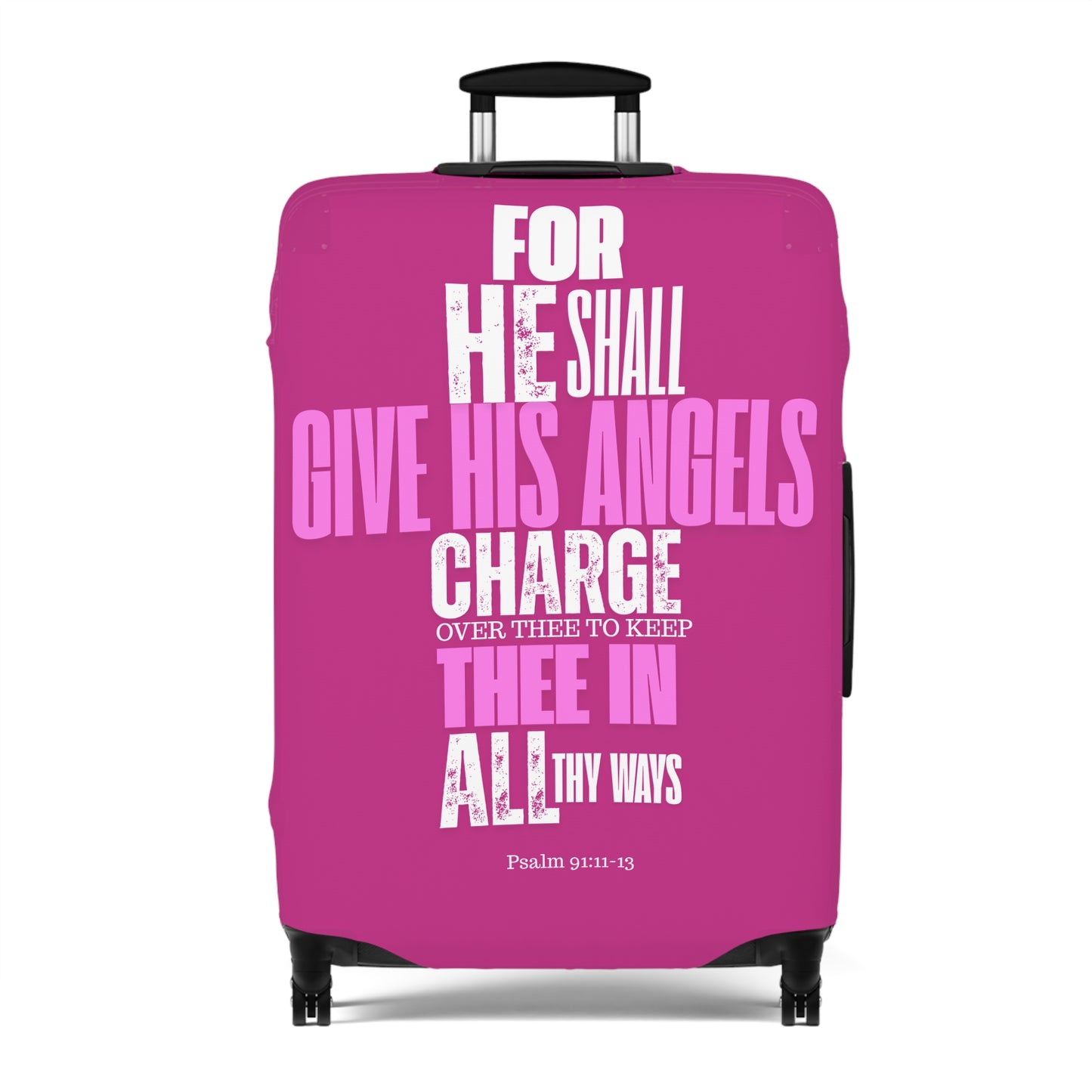 Luggage Cover - Pink  Angel Quote Design
