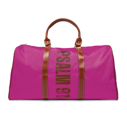 Pink Lion Design Waterproof Travel Bag - Psalm 91 Inspired